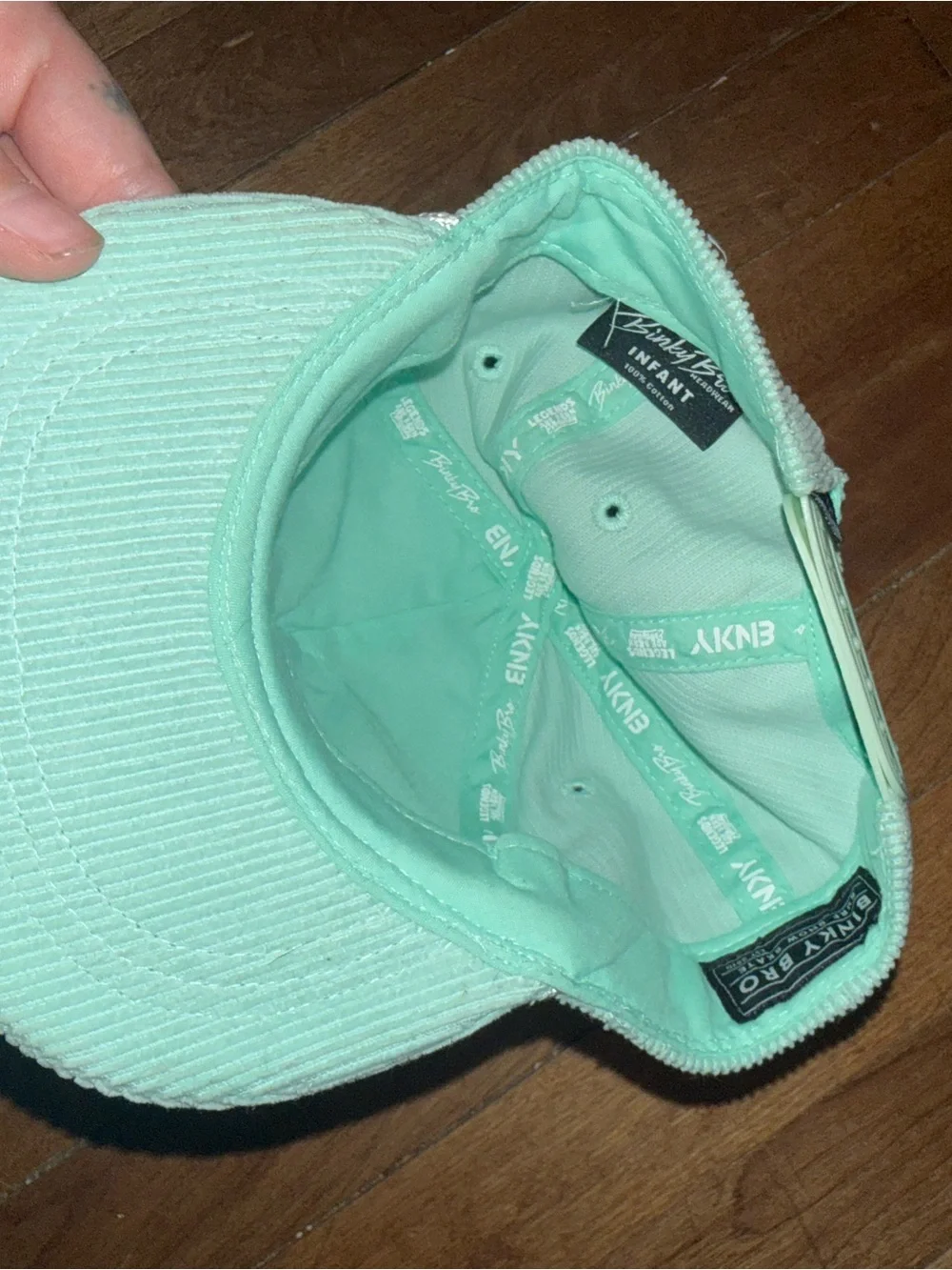 BNKY SURF Mint Corduroy Kids Cap with Skeleton Surf Graphic
